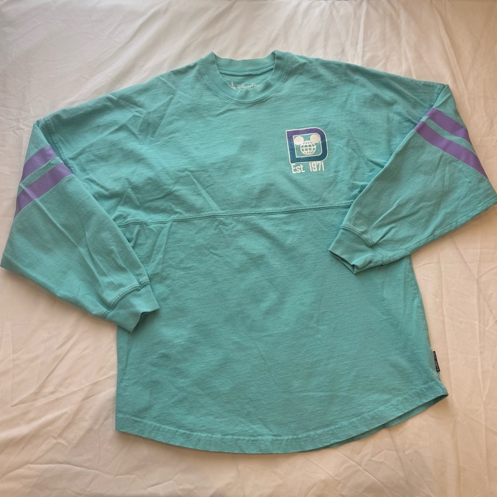 Disney Parks Monsters Inc Sulley Spirit Jersey Teal Purple Size Small